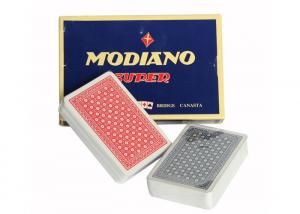 China Poker Match Gambling Kits Red Modiano Ramino Plastic  Playing Cards on sale