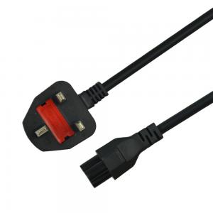 Buy cheap 3 Prong Mickey Mouse Plug UK Power Cord 1mtrs With PVC Jacketed product