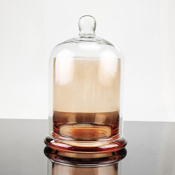 Wedding Candle Custom Logo 9cm 10cm Glass Bell Jar