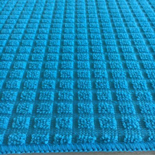 Sinlge packed 1pc Microfiber printeted water absorb dish mat kitchen water pad with grid patten