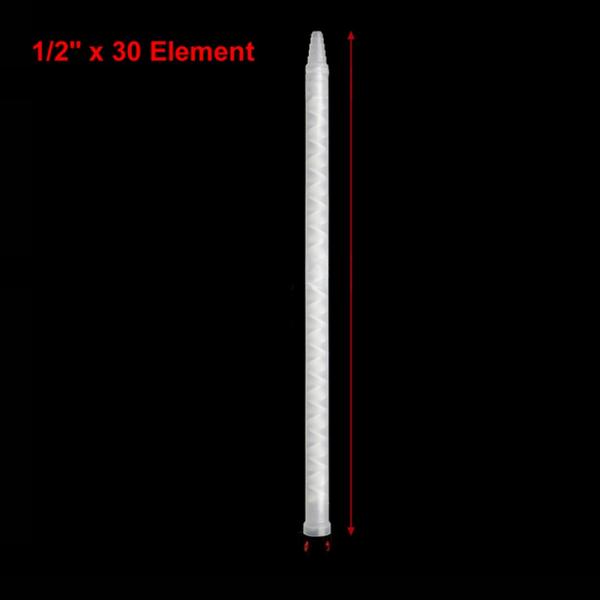 Large Size 1/2" x 30 Element Static Mixer for 750mL Cartridge