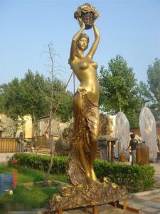 China Lady Figure Bronze Sculpture on sale