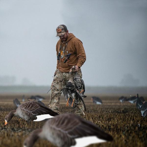 Waterproof Plastic Lifelike Anti Scratch Silhouette Geese Decoy For Specklebelly Goose Hunting