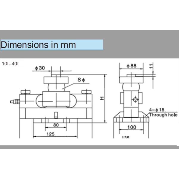 Dual Shear Beam 30t Nickel Plated IP68 Load Cell Module