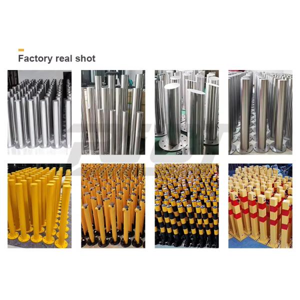 201 304 316 Stainless Steel Traffic Fixed Bollard With Decorative Cover Custom Thickness