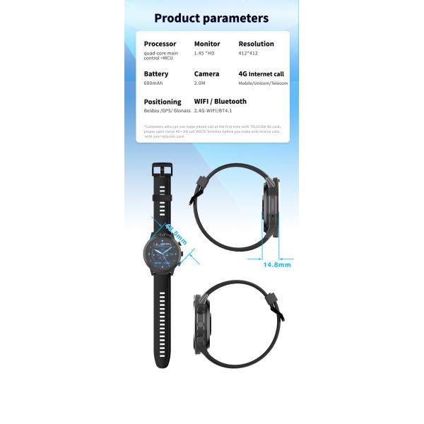 H3 Top Quality Powerful 4G Smart Watch