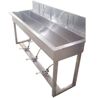 Foot Operated Stainless Steel Hand Wash Basin Sink For Laboratory / Operating Theatre