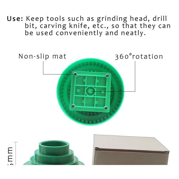 Rotating Round Shape Jewelry Empty Drill Bit Storage Case 170*95mm