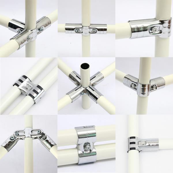 Factory Direct Sale Hj-9 Chrom Plated Lean Pipe Connector / Lean Tube Joint / Metal Clamp for 28mm Lean Pipe