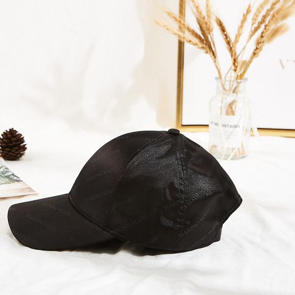 Black Cotton 50cm Digital Printed Baseball Caps 6 Panel