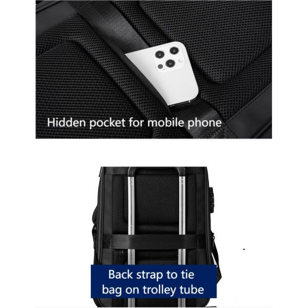 Durable Hardshell Laptop Backpack With Safety Combination Lock Weight Reducing