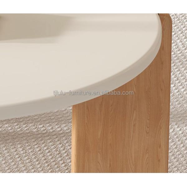 OEM Service Accepted Customize Modern Solid Wood Table Round Sets End Coffee Table Living Room Furniture Wooden Side Table