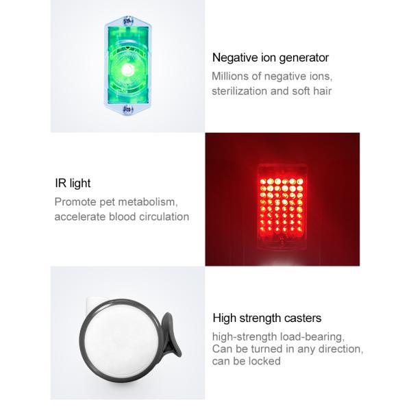 Electric Dog Grooming Cabinet 220V 1200W Portable Pet Dry Room U4