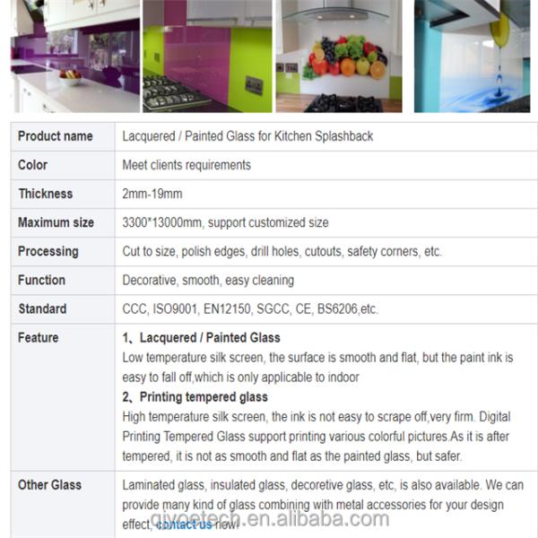 Scratch-Resistant Colored Tempered Glass Splashback Panels for Kitchen Improvement
