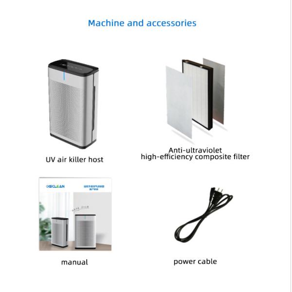 Eliminates Germs Floor Standing Air Purifier With UV Light Sanitizer 220V