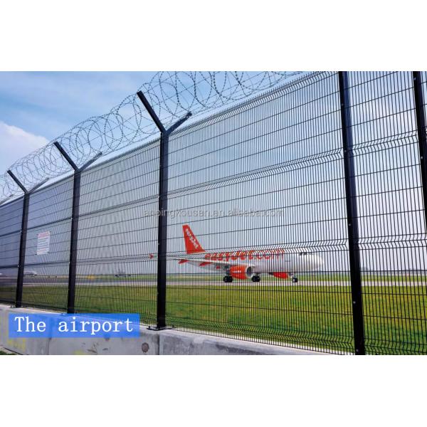 Metal Frame 4mm Wire Mesh 3D Panel Fence Decorative for Airport Perimeter Security