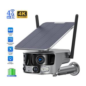 Buy cheap 4K Dual Lens Wifi 6W Solar Network Camera 180° Super Wide Angle product