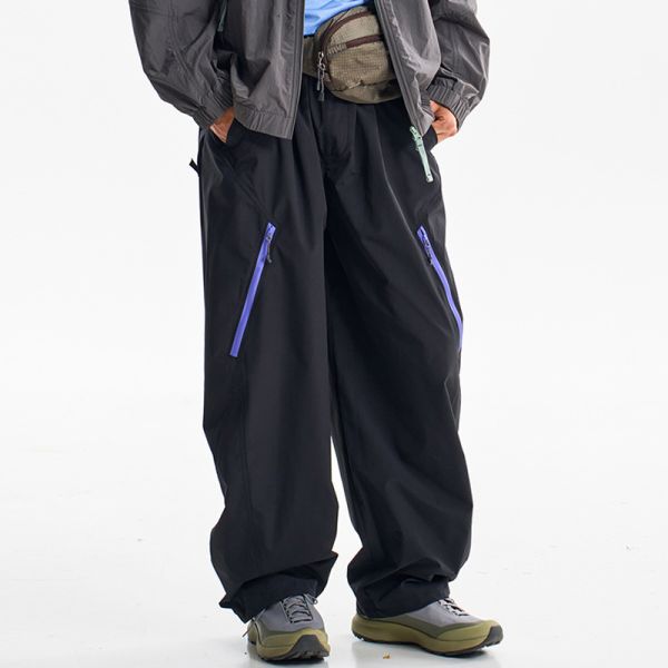 Custom Men's Outdoor Cargo Pants High Windproof Quick Dry Breathable Loose Fit Drawstring for Hiking Streetwear OEM ODM