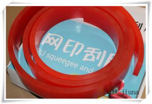 China High Wear Resistant Red Polyurethane Squeegee For Silk Screen Printing on sale