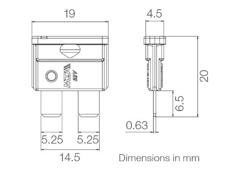 MTA 5A 10A 20A 40A Automotive Micro Fuses High Temperature Resistance Standard