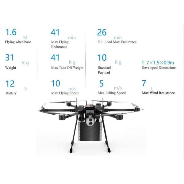 High Speed Farm Multirotor Drone Customizable With High Strength Carbon Fiber Materials