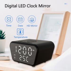 China ABS  Wireless Charging Pad Alarm Clock , Qi enabled Alarm Clock Charging Station on sale