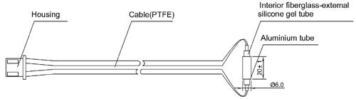 Aluminum Tube Thermistor Temperature Sensor Probe / NTC Temperature Sensor