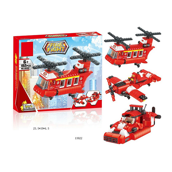 3 In 1 Transformer Fire Engine Building Blocks For Toddlers And Preschoolers