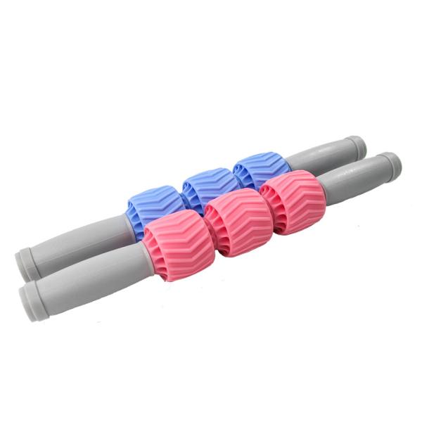 Pink 31*4.5cm Fitness Massage Roller Ball Stick Muscle ZHIHUI Reaction Training
