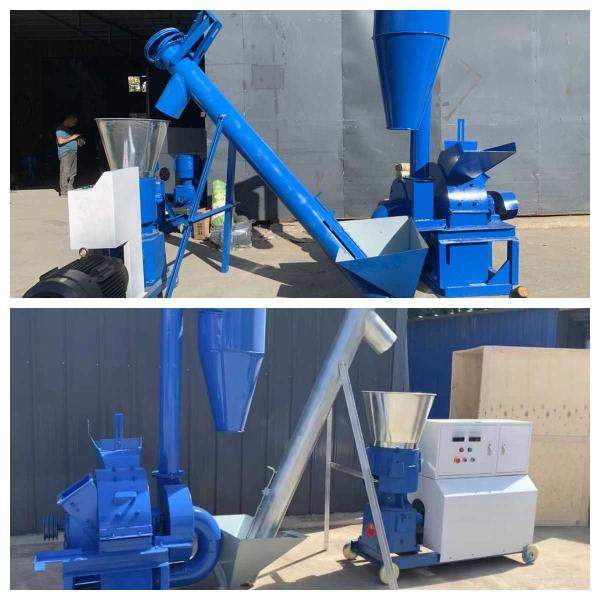 100-1200kg/H Animal Feed Pellet Maker Flat Die Pellet Mill 1-12mm Final Pellet Size