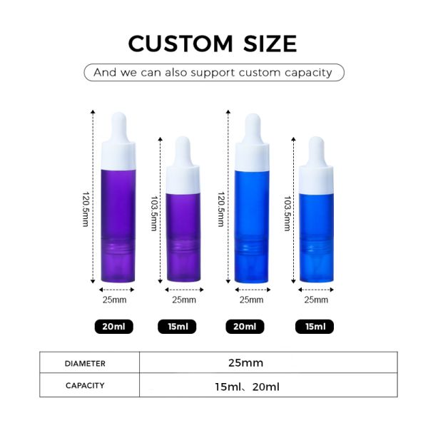 15ml and 20ml Double-headed Custom-designed PET Dropper Bottle for Essence and Skin Care Water Packaging
