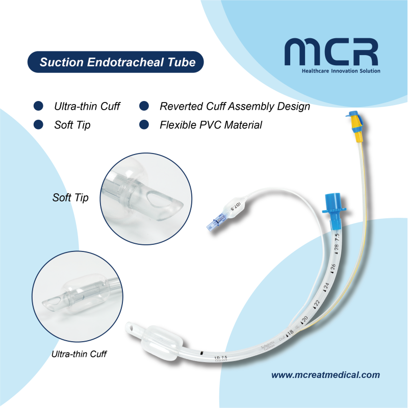 Endotracheal Tube with Ultra-thin Cuff Subglottic Suction Port for VAP Prevention