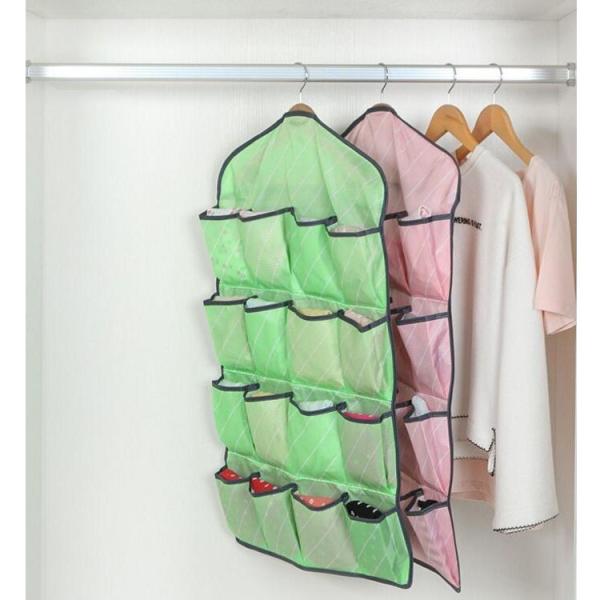 Fabric Portable Door Hanging Hanging Shoe Organizer Eco Friendly 82X46 Cm