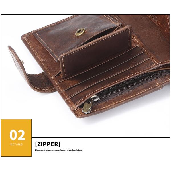 Men's Slim Card Holder Billfold Money Clip Wallet Genuine Leather Small Bag for Rfid