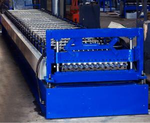Colored Steel Corrugated Roof Roll Forming Machine High Tensile Thin Barrel