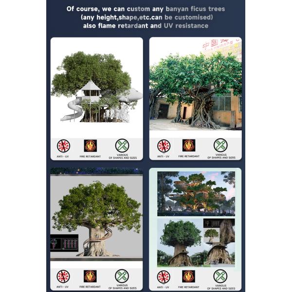 Artificial Bayan Tree Large Evergreen Ficus Tree Artificial Tree Artificial Large Decorative Indoor Tree for Wedding Decoration