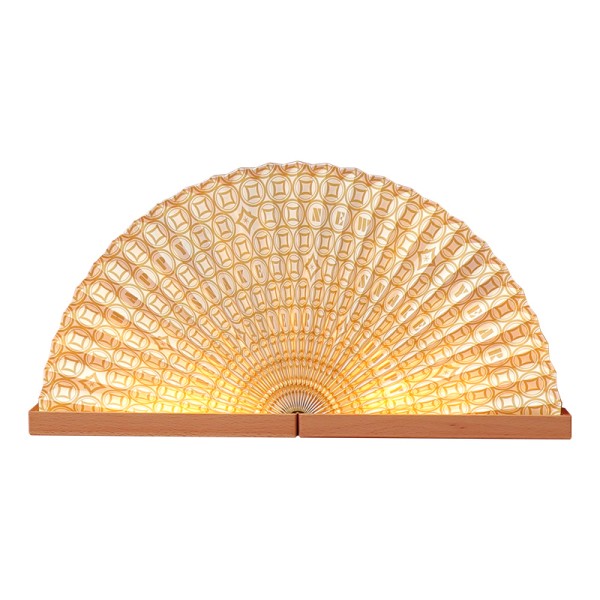 Beechwood Dimmable Folding Paper Lamp Battery Powered Handcrafted light