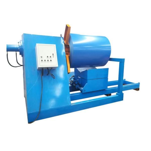 Blue Color Hydraulic Decoiler Machine / Steel Coil Decoiler For Metal Roofing Equipment