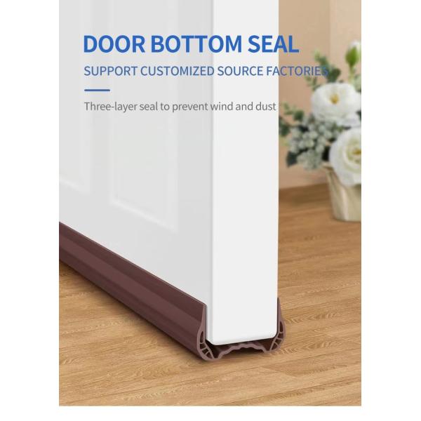 Acoustic Single Color PVC Horse Fence Door Bottom Seal Dust Proof Customized Plastic Profile