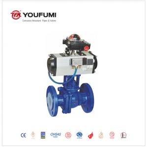 Buy cheap PFA Lined 2 Pieces Pneumatic Ball Valve for Chemical Flow Control product