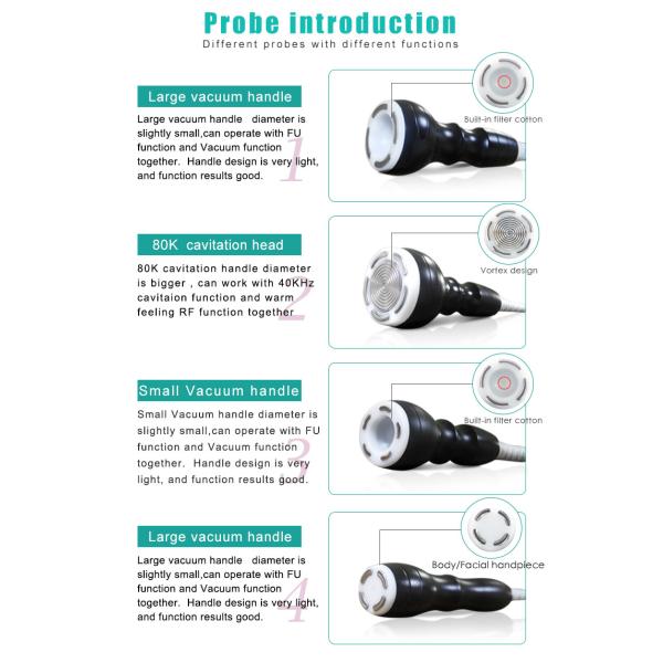 4 In 1 Ultrasonic Cavitation Machine 80k Body Shaping RF Cavitation Slimming Machine