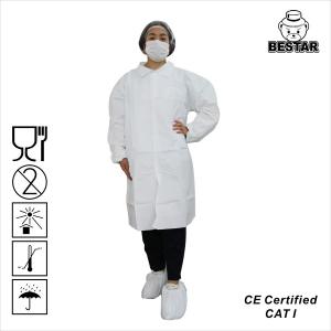 China FDA 6PB Anti Static Lab Coat Dental Disposable Jackets For Medical on sale