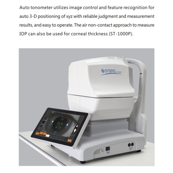 30mm Hg Non Contact Tonometer with Color Touch Monitor and Build In Printer for Accurate IOP Measurement