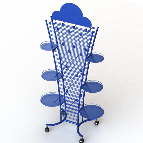 Custom Pans Metal Floor Display Stands Wire Metal Shelves And Wire Pegs