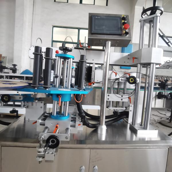 Silver Gray PLC Flat Bottle Labeling Machine 25m Hour Hot Melt Labeling Machine
