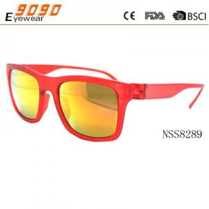 China classic Sports Sunglasses, Made of PC, Lens with Flash Mirror, UV 400 protection lens on sale