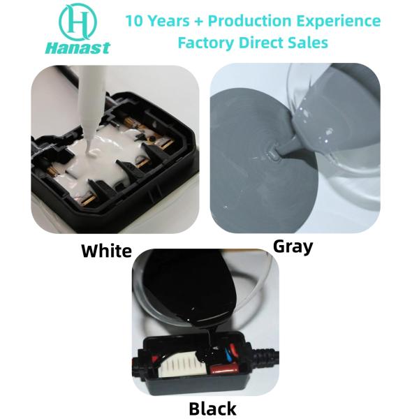 Waterproof Rtv Potting Compound For Battery Led Driver Power Module Thermal Conductive Potting Glue Black China Silicone Supplier Customzation