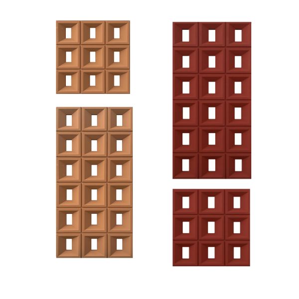 Hollow PU Decorative Wall Panel Faux Nine Blocks Rectangular Holes Weatherproof For Renovation