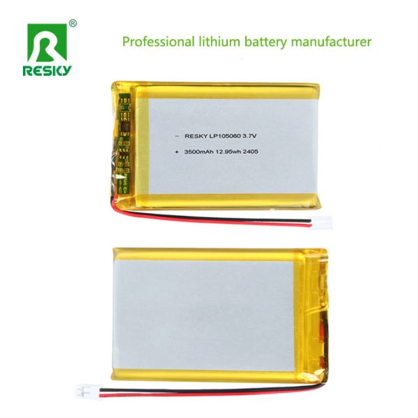 RESKY LP105060 3.7V 3500mAh 12.95wh Solar Power Lithium Battery Cell Rechargeable Batteries