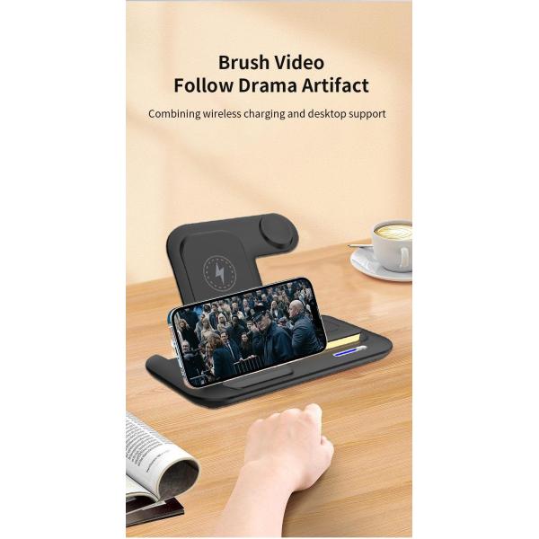 Multiple Devices Qi Wireless Charger Dock Stand 267g For Mobile Phone